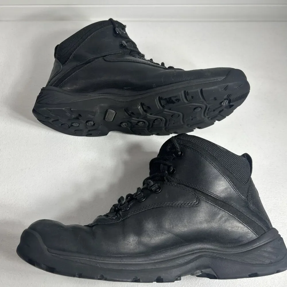 Timberland Men's Hiking Boots Size 10.5 Black White Ledge A9546 Mid Waterproof